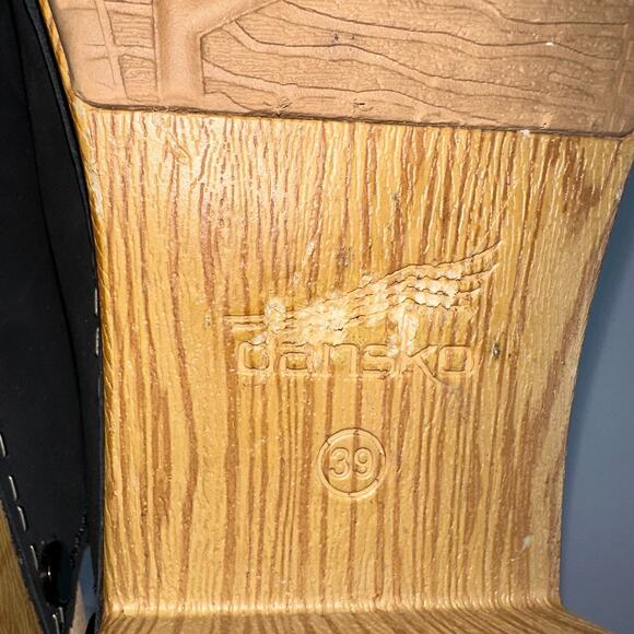 Dansko Giulia Clog Womens 39 (US 8.5-9) Black Milled Nubuck Slides Boho - Picture 9 of 13